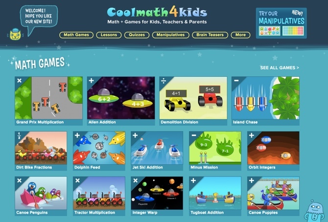 Izobraževalna igra za otroke - Coolmath4kids