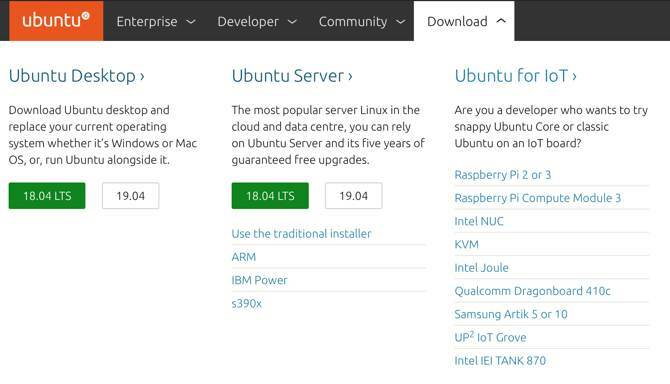 Nalaganje strežnika Ubuntu na spletni strani Ubuntu