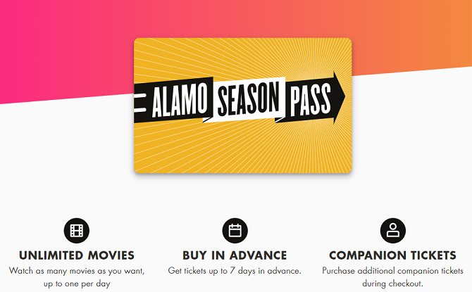 Alternativa MoviePass - Alamo Season Pass