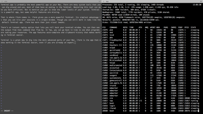 mac privzeta aplikacija alternativni iterm