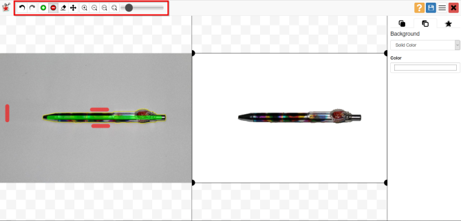 Spletni vmesnik PhotoScissors