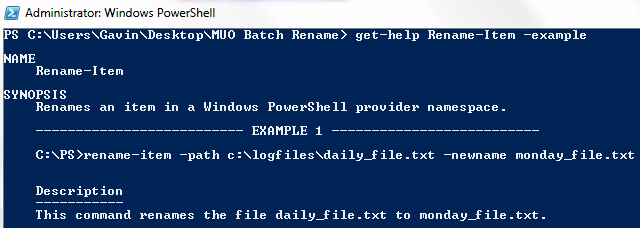 Primeri preimenovanja PowerShell