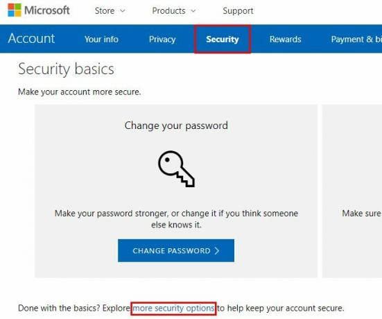 Omogoči dvofaktorsko preverjanje pristnosti za Microsoftov račun