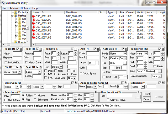 Windows Bulk Prename Utility