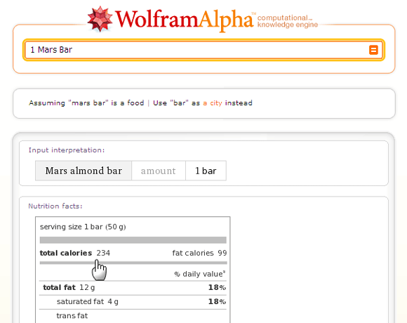 10 Iskalni pogoji za uporabo Wolfram Alpha za dobro uporabo vsakodnevne hrane Wolfram1