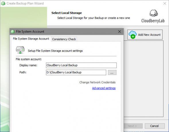 CloudBerry Backup ščiti datoteke v sistemih Windows, Mac in Linux 05 CloudBerry Local Backup Destination