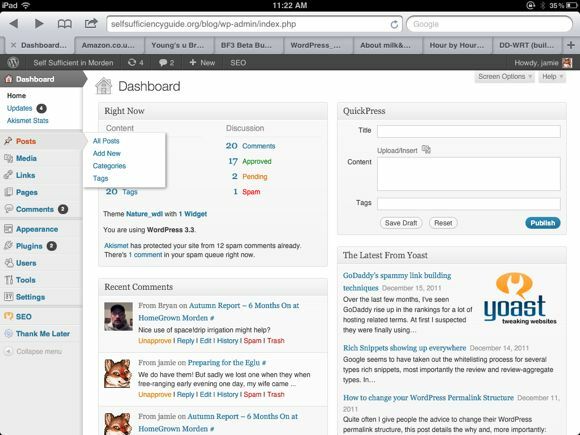 Kaj je novega v WordPressu 3.3? ipad wp