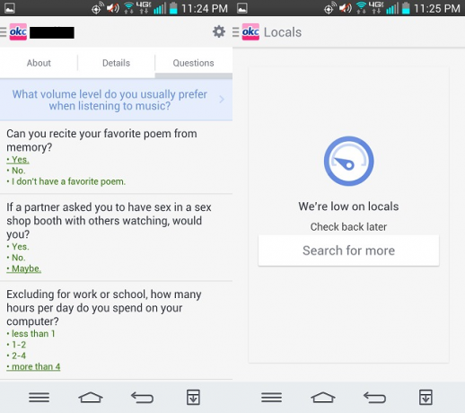 OKCupid vprašanja