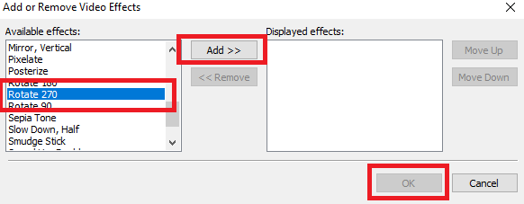 Kako zasukati video datoteke v računalniku Mac in PC, zasukajte 270