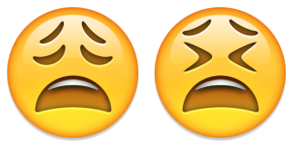 utrujen tesnoben emoji emoticon