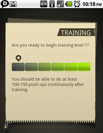 aplikacija za trening z utežmi