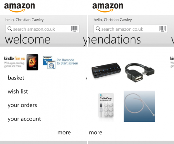 aplikacija za trgovino Amazon