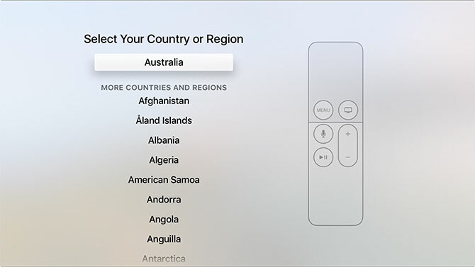 Kako nastaviti in uporabljati Apple TV regijo Apple TV