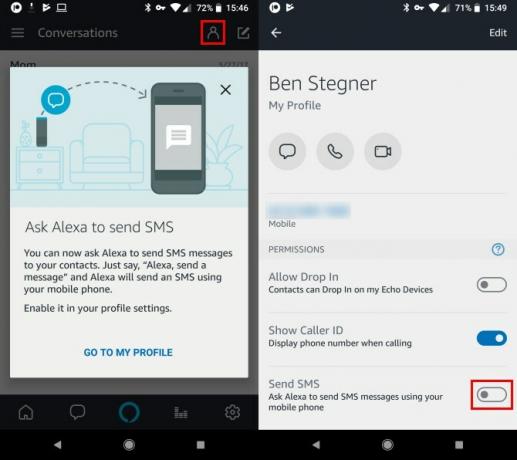 Kako pošiljati besedilna sporočila z Alexa Alexa Omogoči SMS