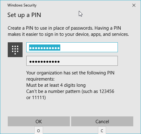 Windows 10 nastavite pin geslo