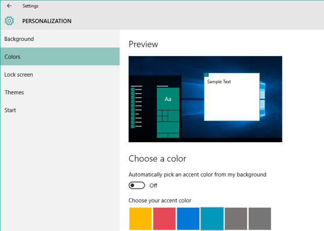 Barve za personalizacijo sistema Windows 10