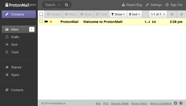 brezplačne e-poštne storitve-protonmail