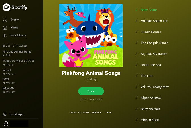 spotify spletni predvajalnik