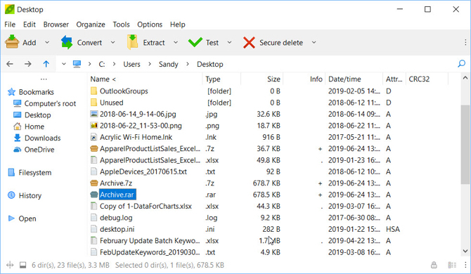 PeaZip RAR odpiralec Windows