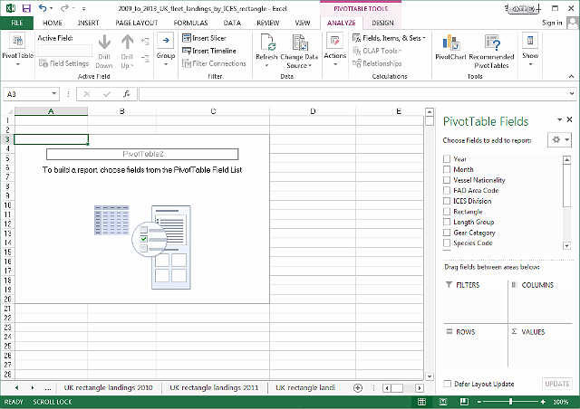 Pivot Tabela Excel 2013