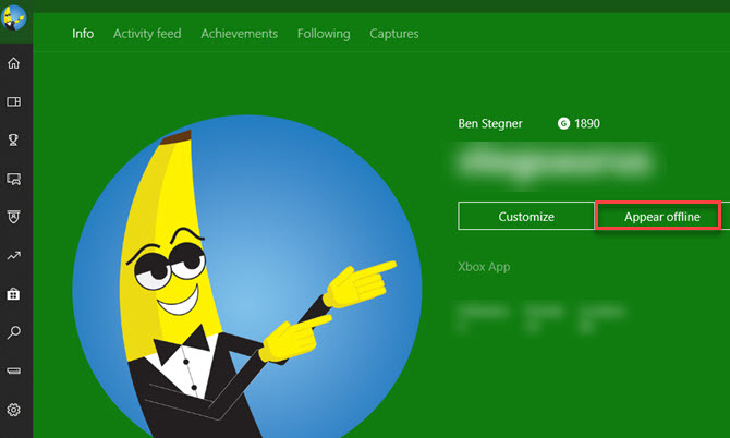 Kako izgledati brez povezave na Xbox One Xbox App Appear Offline