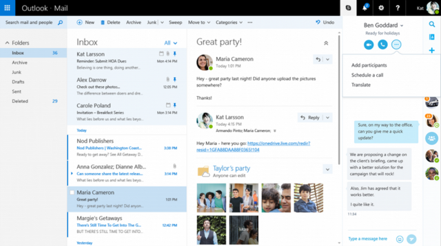 brezplačne e-poštne storitve-outlook-com