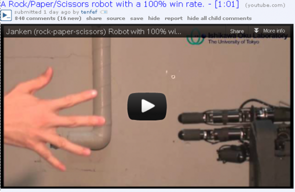 IAmA With Firefox for Android Team, robotske škarje za papirje in več [Best Of Reddit] rockpapersciccorsrobotreddit e1340912158200