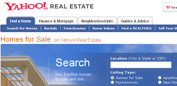 yahoorealestatemain Pet najpomembnejših spletnih iskalnikov nepremičnin - del 3,4, 5 yahoorealestatemain