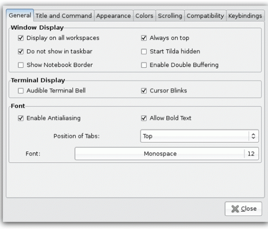 Tilda za Linux Terminal