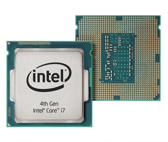 Procesor Intel® Core ™ i7 4. generacije spredaj in zadaj