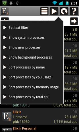sistemske informacije android