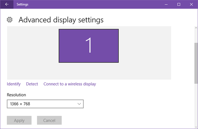 nastavitve za ločljivost zaslona Windows-10