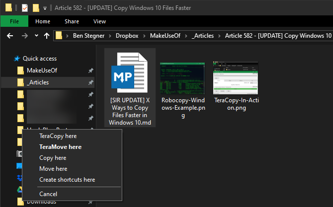 Windows Kopiraj pogovorno okno Premakni se