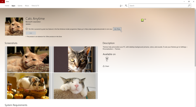 Windows 10 tema mačke povsod