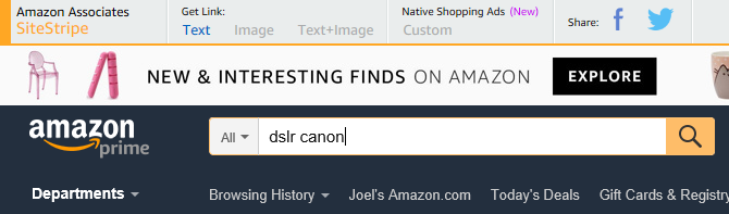 Iskanje nakupov v Amazonu