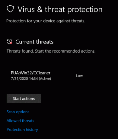 Varnostno blokiran CCleaner za Windows