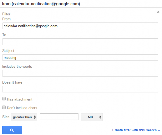 Gmail Filter iz Google Koledarja