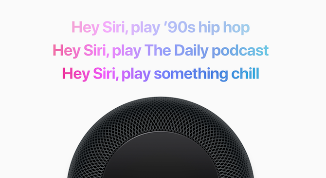 Siri HomePod Glasbeni ukazi