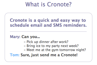 Cronote: Načrtovani opomnik e-pošte in SMS 1025