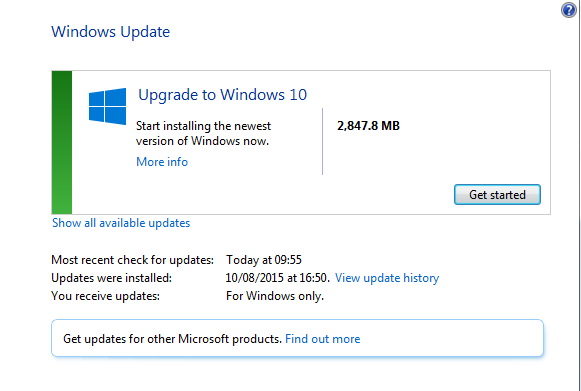 Nadgradite na Windows-10-zdaj