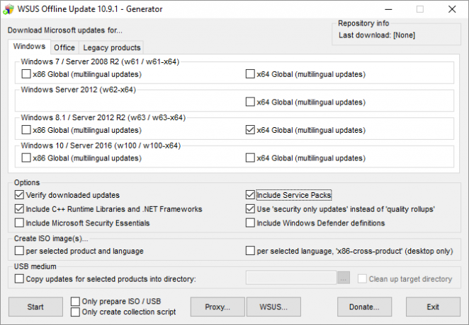 Posodobitev sistema Windows ne bo delovala v sistemih Windows 7 in 8.1. Poteka v novi strojni opremi WSUS Offline UpdateGenerator 670x465