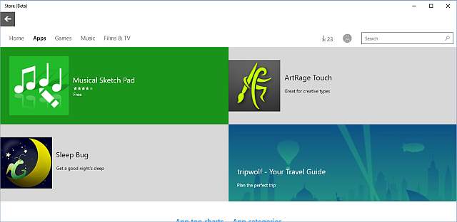 Beta Windows 10 Store