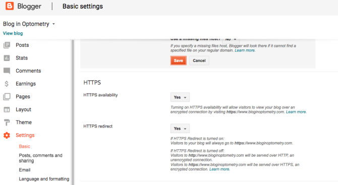 omogočite HTTPS za svoj blog