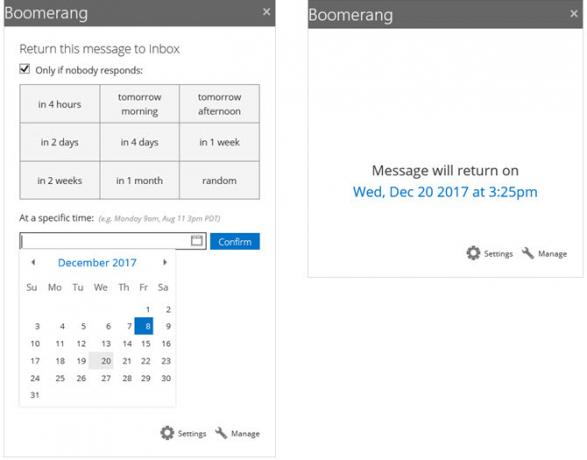Dodatek za opomnike Boomerang Outlook