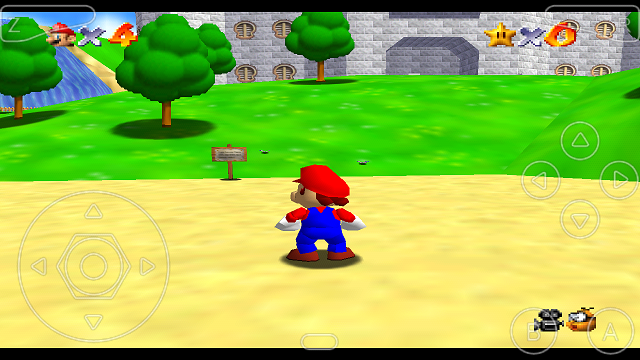 Mario 64, kot se igra na N64oidu za Android