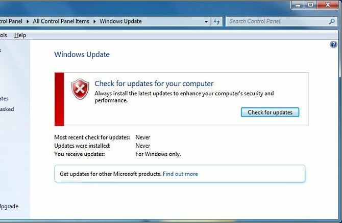 Windows 7 posodobitev zaslona -