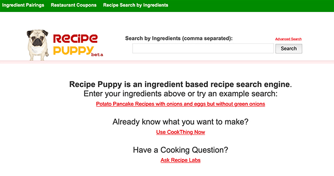 Recept Puppy Poiščite recepte