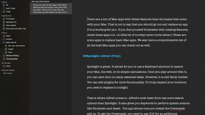 mac privzeta aplikacija alternativne ulysses