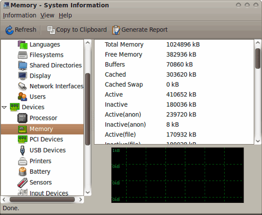 Kako pridobiti podrobne informacije in sistemski pomnilnik Benchmark Linux