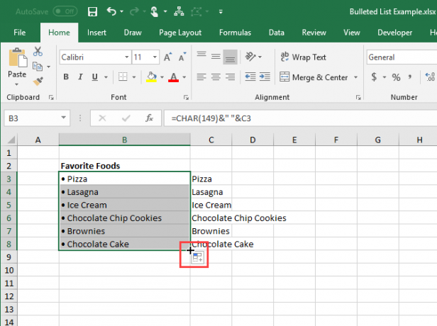 Če želite kopirati formulo v druge celice, uporabite AutoFill in Excel